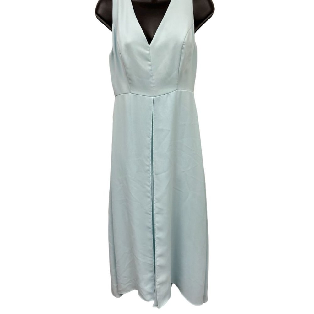 WHBM White House Black Market Wide Leg Halter Jumpsuit Women’s Size 4 Light Blue